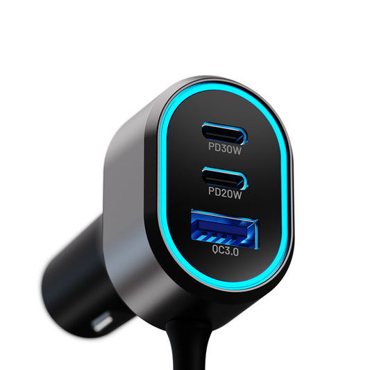 Cargador de Auto PowerCar 100 USB-C y USB-A 100W Klip Xtreme