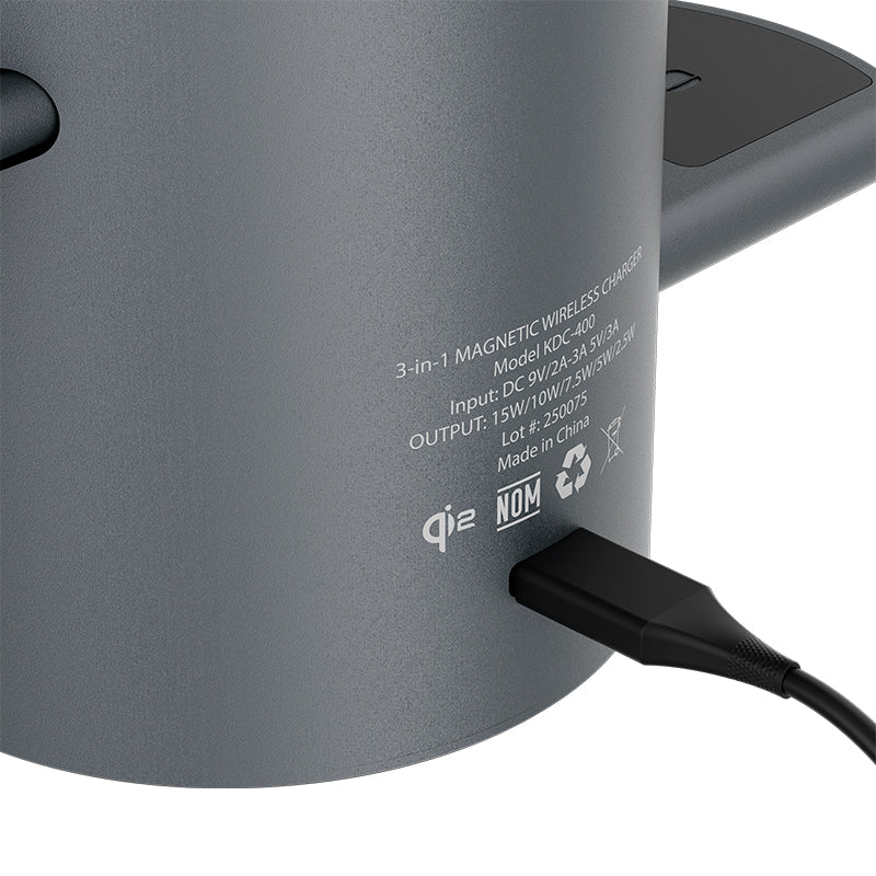 Cargador Magnetico c/Giro Carga Qi y Apple Watch Klip Xtreme