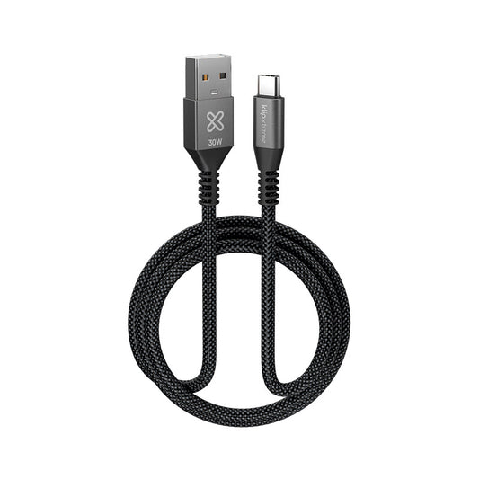 Cable Trenzado USB-A USB-C PowerGo 050 30W 1m Klip Xtreme