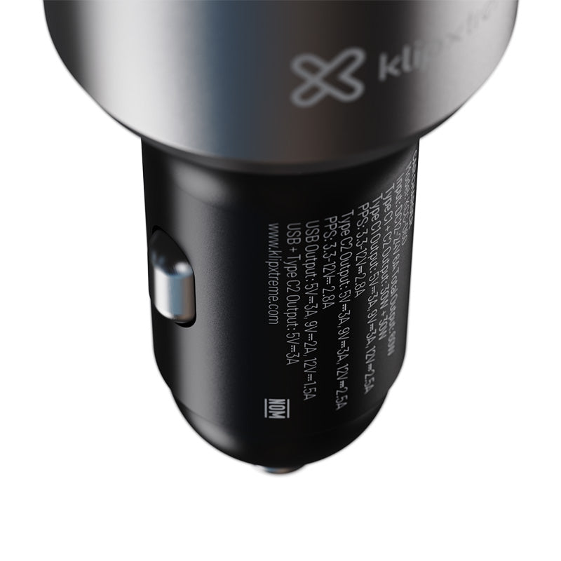 Cargador de Auto PowerCar 60 USB-C y USB-A 60W Klip Xtreme
