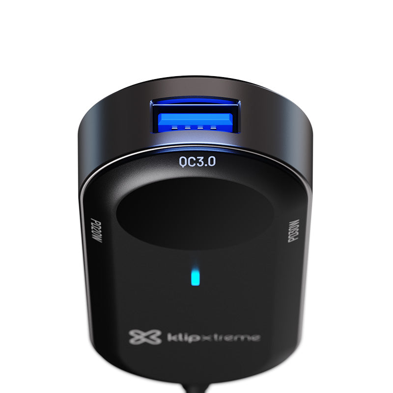 Cargador de Auto PowerCar 100 USB-C y USB-A 100W Klip Xtreme